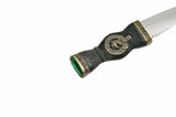 7.25" Medieval Turn Bull Sgian Dubh W/ Green Jewel & Black Bronze Finish's Handle (211369-BI)
