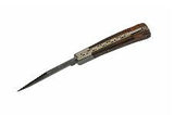 7.75" Damascus Steel Wood Handle Folding Knife (DM-1180) - Frontier Blades