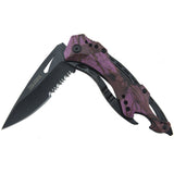 8" TAC FORCE PURPLE SPRING ASSISTED FOLDING WOMENS KNIFE (TF-705PC) - Frontier Blades