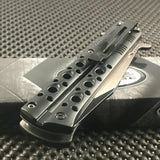9.0" MULTI COLOR SPRING ASSISTED TACTICAL OUTDOOR FOLDING POCKET KNIFE BLADE OPEN