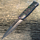 8.5" Tac Force Speedster Model Rainbow Skulls Gravedigger Pocket Knife - Frontier Blades