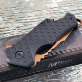 5.75" MTech USA Gold Assisted Open Bottle Opener Mini Pocket Knife - Frontier Blades