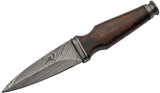 9.5" Scottish Rosewood Damascus Steel Sgian Dubh Dirk Knife (DM-1263)