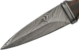 9.5" Scottish Rosewood Damascus Steel Sgian Dubh Dirk Knife's Damascus Blade (DM-1263)