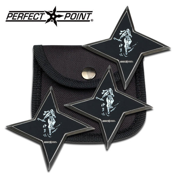 3 Pcs Perfect Point  PP-90-35-3 Throwing Stars set 3.0
