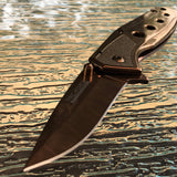7" Tac Force Rose Gold Folding Pocket Knife (TF-926RG) - Frontier Blades