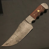 Heavy Duty Damascus Steel Handmade Hunting Knife (BB-11) - Frontier Blades