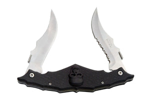 Black Skull Double Bladed Imperial Fantasy Knife - Frontier Blades