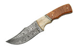 8" Buffalo Handmade Raindrop Damascus Steel Knife - Frontier Blades