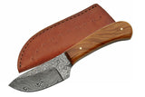 Cheap Handmade Damascus Steel Skinning Knife - Frontier Blades