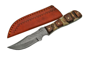 6.25" Custom Damascus Steel Handmade Skinning Knife - Frontier Blades
