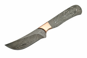 9" Custom Handmade Damascus Fillet Blank Knife - Frontier Blades