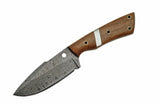 Custom Handmade Damascus Skinning Knife W/ Pearl Handle - Frontier Blades