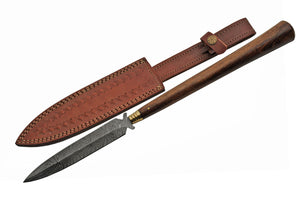 21" Custom Handmade Damascus Steel Spear Knife - Frontier Blades