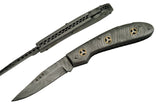 7" Custom Handmade Lockback Damascus Folding Pocket Knife - Frontier Blades
