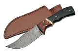 Custom Handmade Raindrop Damascus Steel Knife - Frontier Blades