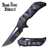 Dark Side Blades Fantasy Collector Blue Dragon Pocket Knife DS-A078BL - Frontier Blades