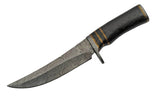 Damascus Skinning Knives Exotic Wood Handle W/ Damascus Guard & Pommel (DM-1241)