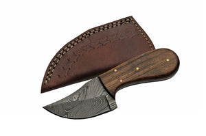 6" Damascus Short Skinning Knife - Frontier Blades
