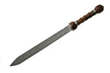 30" Damascus Steel Sword Antique Gladius Style Blade - Frontier Blades