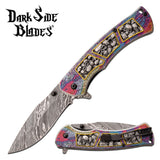 Dark Side Blades Ballistic Fantasy Skull Pocket Knife - Frontier Blades