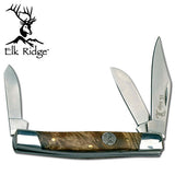 6.75" Elk Ridge Wood Gentleman Hunting Frontier Knife ER-043BW - Frontier Blades