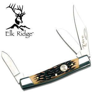 7" Elk Ridge Wood Gentleman Hunting Frontier Knife ER-043I - Frontier Blades