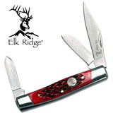 6.75" Elk Ridge Wood Gentleman Hunting Frontier Knife ER-043RB - Frontier Blades