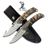 8.5" Elk Ridge Outdoor Folding and Fixed Gentleman Knife Set ER-054CA - Frontier Blades