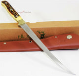 12" Elk Ridge Fixed Blade Full Tang Bone Fishing Fillet Knife (ER146) - Frontier Blades