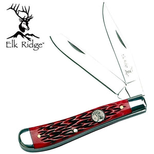6.5" Elk Ridge Wood Gentleman Hunting Frontier Knife ER-220RB - Frontier Blades