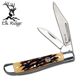 4.5" Elk Ridge Wood Gentleman Hunting Frontier Knife ER-226SI - Frontier Blades