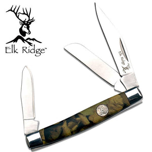 6.25" Elk Ridge Wood Gentleman Hunting Frontier Knife ER-323MC - Frontier Blades