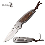 8.0" Elk Ridge Frame Lock Hunting Folding Pocket Knife ER-933BW - Frontier Blades
