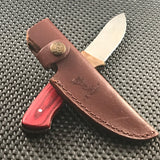 8.5" Elk Ridge Red Wood Fixed Blade Hunting Camping Knife (ER-130) - Frontier Blades