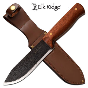 Elk Ridge 10" Bowie Knife w/ Leather Sheath - Frontier Blades