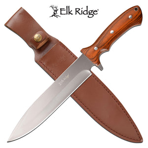 14" Elk Ridge Large Hunting Knife (ER-200-25BR) - Frontier Blades