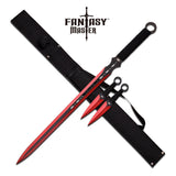 FANTASY MASTER FM-644RD FANTASY SWORD 28" AND 6" OVERALL - Frontier Blades