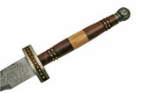 34" Flamberge Damascus Steel Antique Kris Sword - Frontier Blades