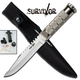OUTDOOR HUNTING & SURVIVOR FULL TANG 8.5" FIXED BLADE KNIFE w/ SHEATH HK-690S - Frontier Blades