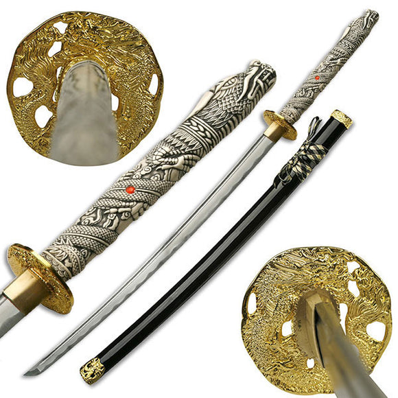 Hand Forged Samurai Dragon Longsword - Frontier Blades