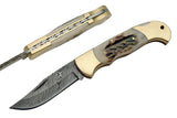 Handmade Custom Damascus Lockback Pocket Knife - Frontier Blades
