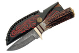 Handmade Damascus Steel Skinning Knife - Frontier Blades