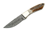 Handmade Custom Raindrop Damascus Knife - Frontier Blades