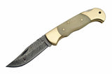Handmade Damascus Folding Knife - Frontier Blades