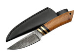 8.5" Handmade Damascus Hunter Skinning Knife - Frontier Blades