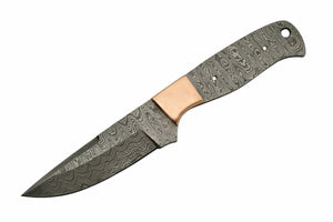 8.5" Handmade Damascus Skinning Knife Blank - Frontier Blades