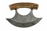 Rite Edge Handmade Damascus Ulu Knife - Frontier Blades