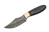 8.5" Handmade Raindrop Damascus Steel Knife - Frontier Blades