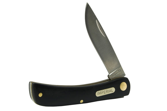Imperial Schrade Single Bladed Black & Yellow Pocket Knife - Frontier Blades